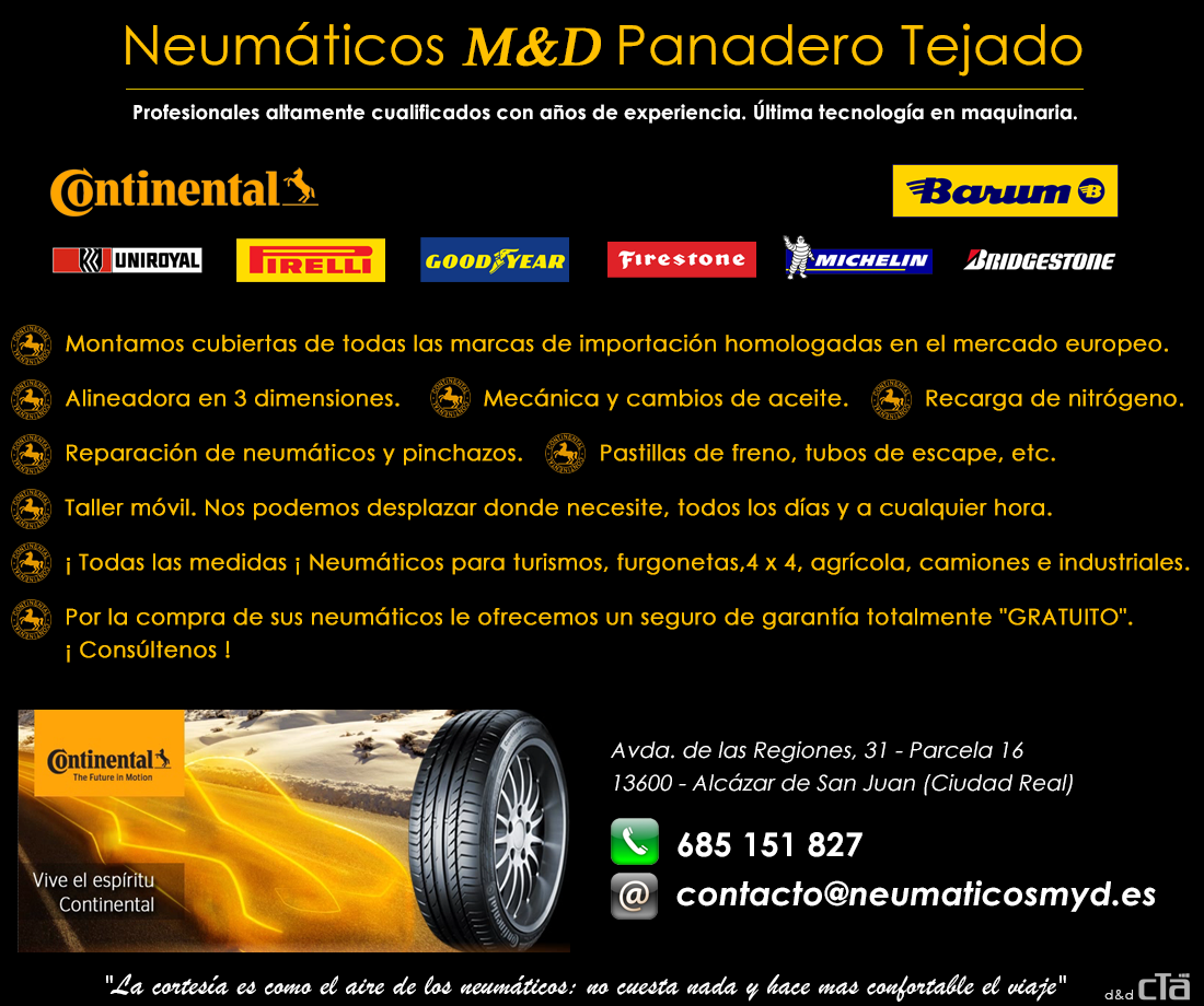 Neumáticos MyD Panadero tejado - Taller de Neumáticos y Vehículos